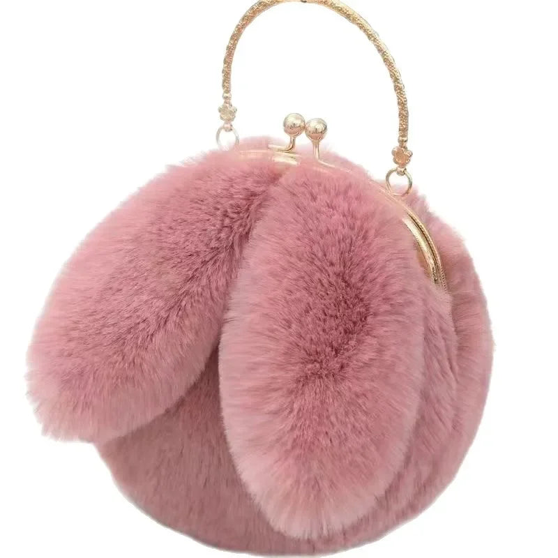 Rabbit Ear Plush Chain Bag