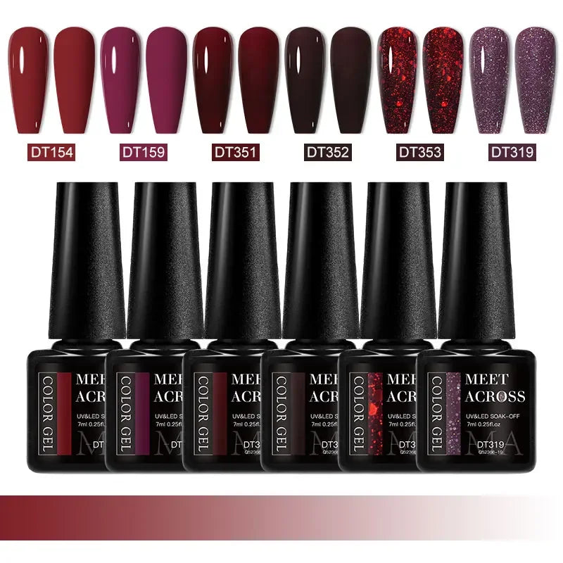 6Pcs Gel Nail Polish Set