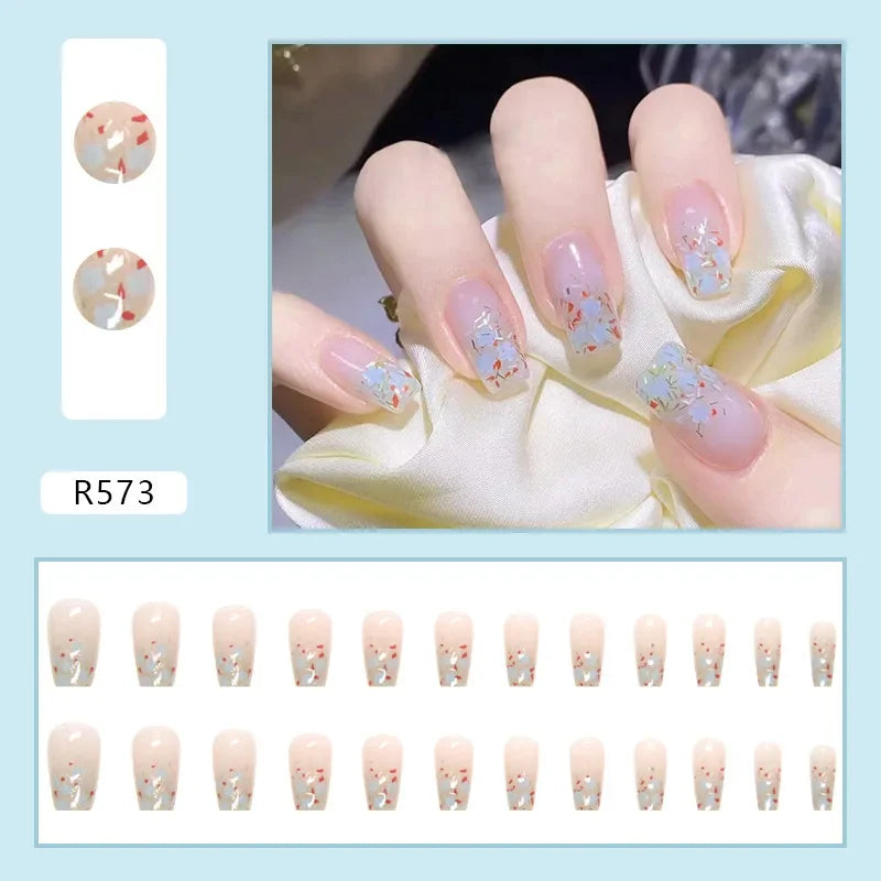 24P Rainbow Fake Nail
