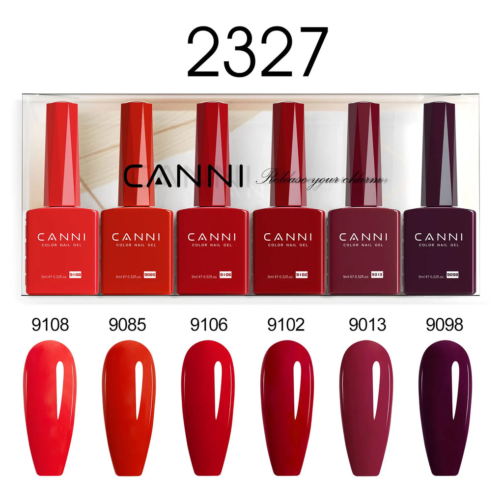 CANNI Nail Gel Polish Set Upgraded HEMA FREE Summer Nails Smooth Texture Ultra Gloss Top Coat Pigmented Gel Soak off UV LED Gel