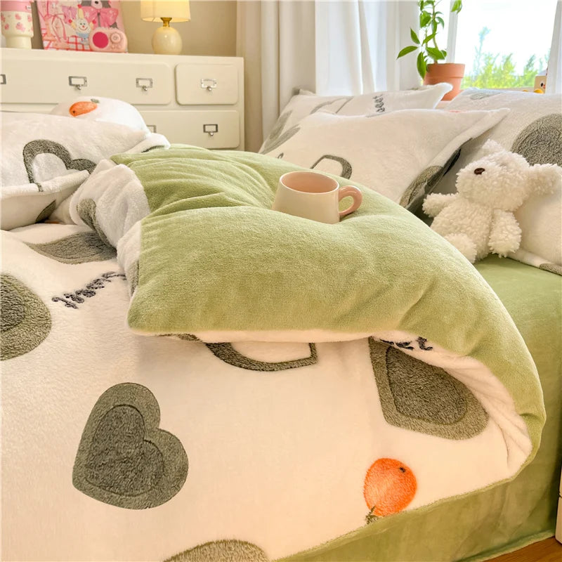 Warm Plush Flannel Duvet Cover