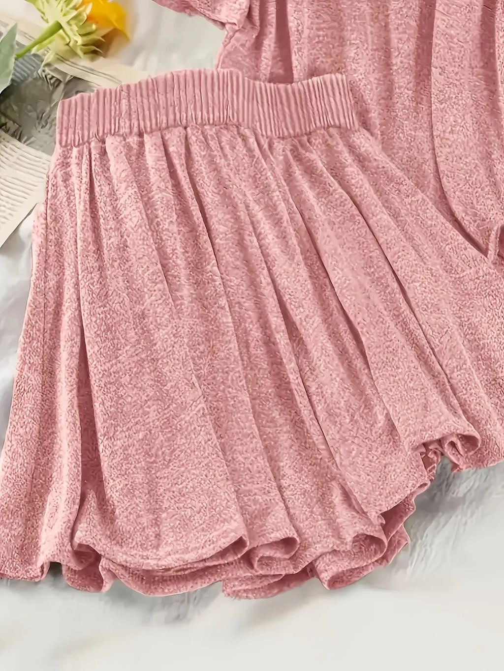 Hooded Short Sleeve Shorts Pantsuit Set
