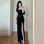 Black Spaghetti Strap Maxi Dress