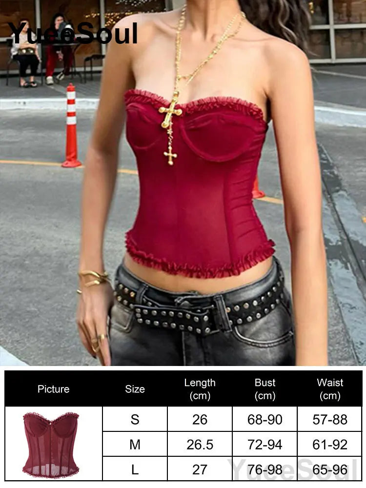 Strapless Corset Bustier Top