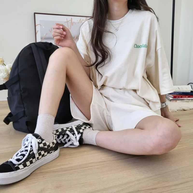 Solid T-Shirt Shorts Set