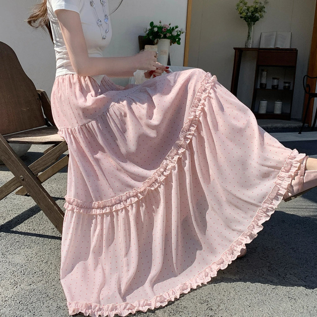 Polka Dot Maxi Skirt