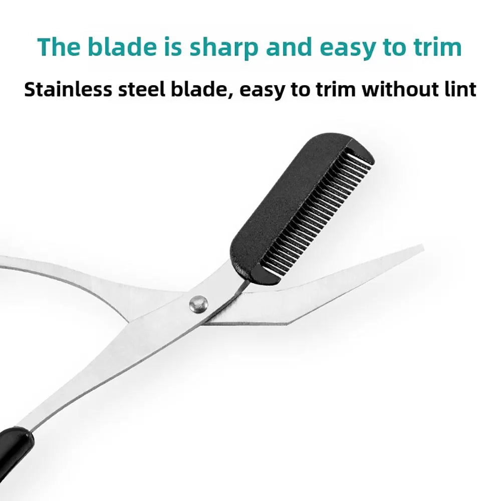 New Eyebrow Trimmer Scissor with Comb Facial Eyelash Hair Removal Grooming Shaping Eyebrow Shaver Cosmetic Makeup Accessories
