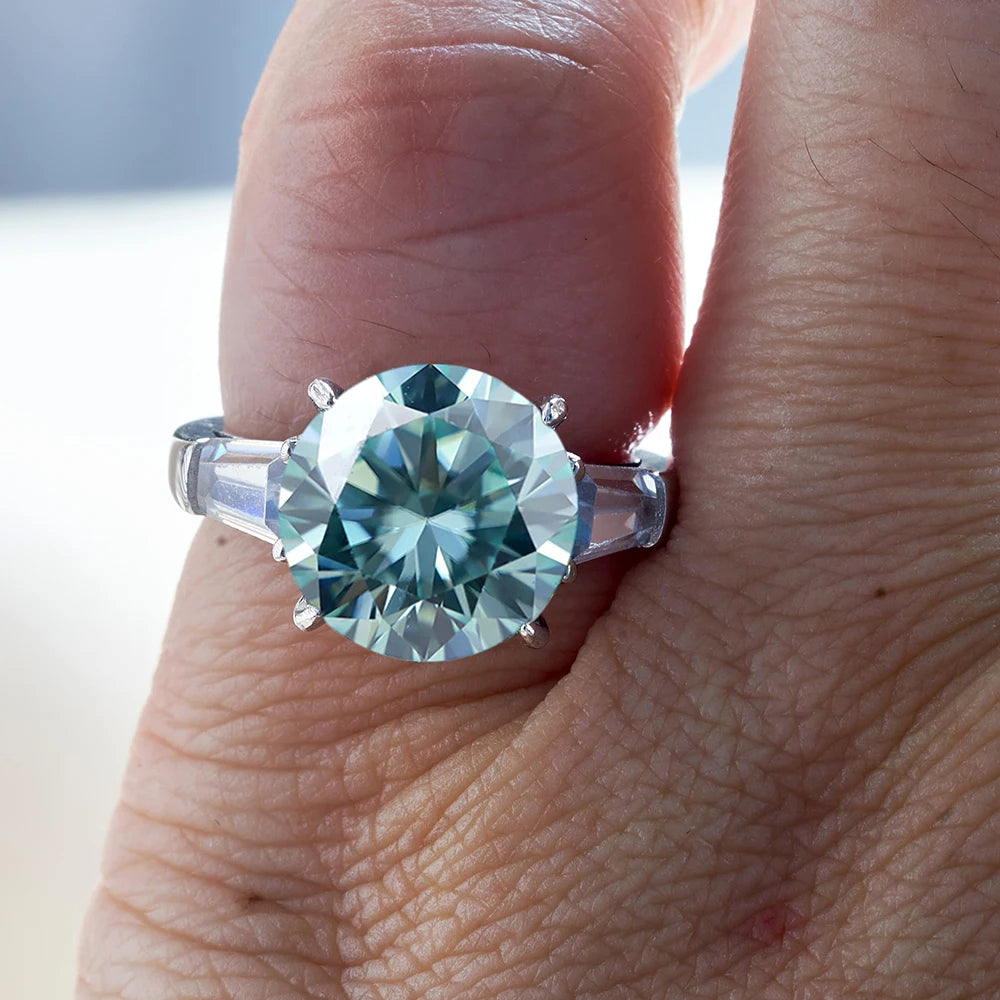 Round 5 Carat Moissanite Diamond Ring