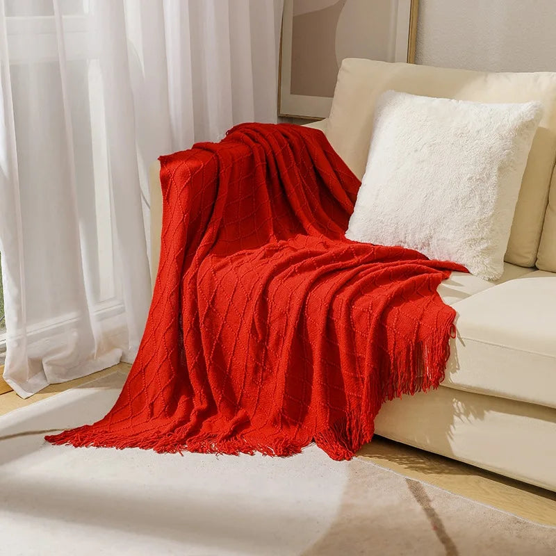 Knitted Throw Blanket