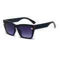 Geometric Quilted Temple Sunglasses