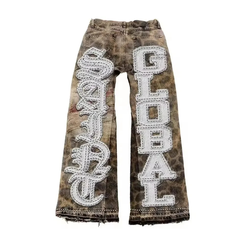 Camouflage Leopard  Jeans Jacket Two Piece Set