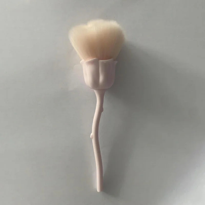 1PCS Nails Art Rose Flower Brush For Manicure Accesoires Tool Popular Round Small Gel polish Dust Cleaning Decoration Equipment
