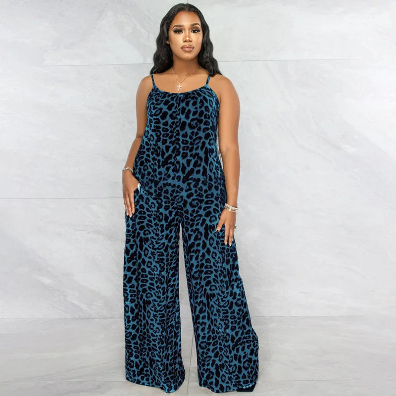 Leopard Print Camisole Jumpsuit