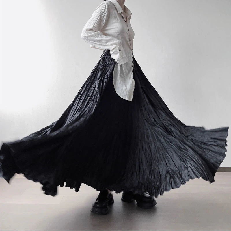 Black Pleated Skirt