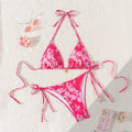 Flower Print Micro Thong Bikini