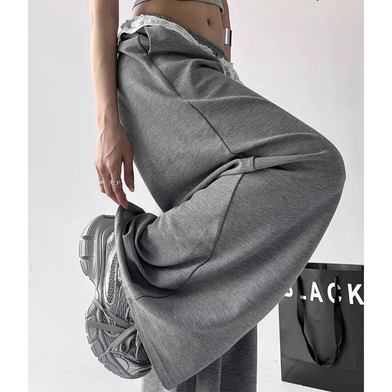 Lace Patchwork Sweatpants