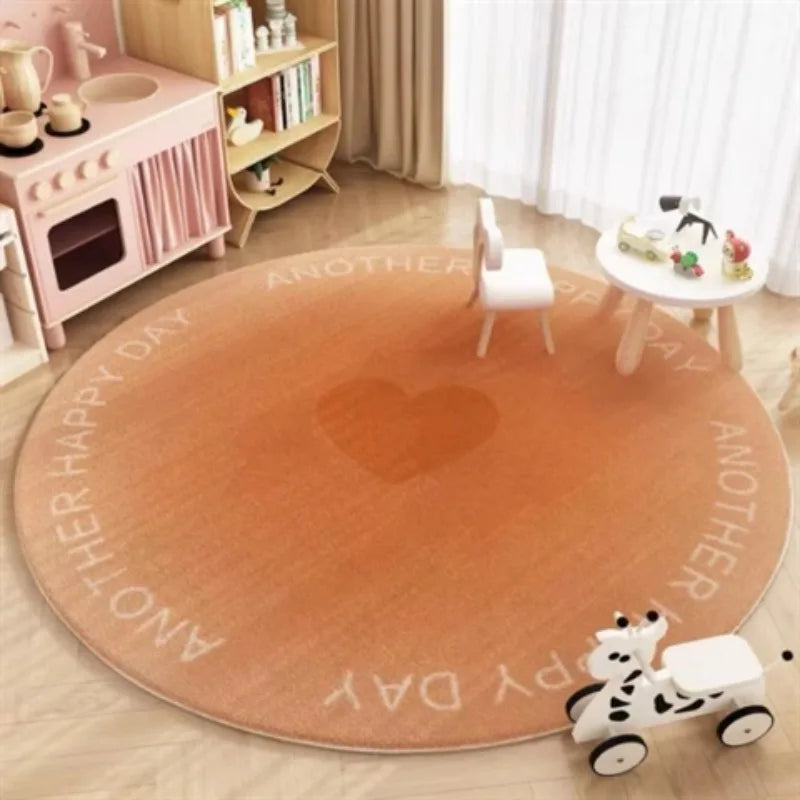 Gradient Color Round Heart Rug
