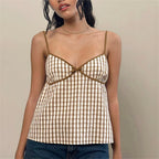 Plaid Print Tank Top