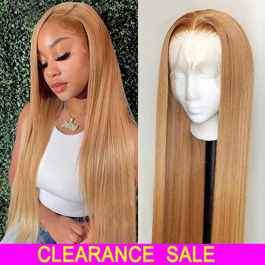 Honey Blonde HD Transparent Lace Front Wig