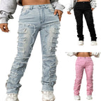 Denim Straight Pants