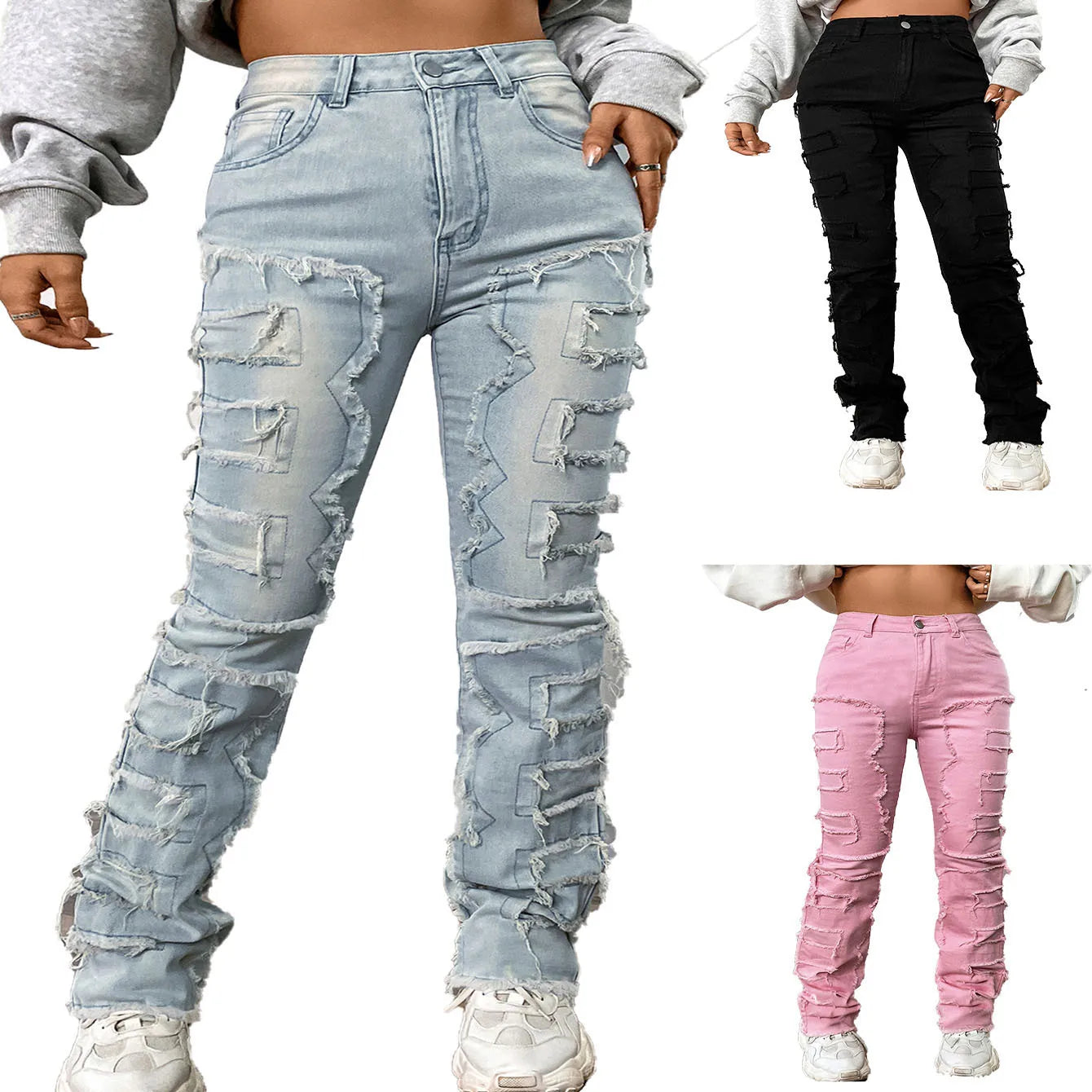 Denim Straight Pants