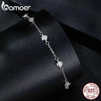925 Sterling Silver Bezel Setting Starry Moissanite Bracelet