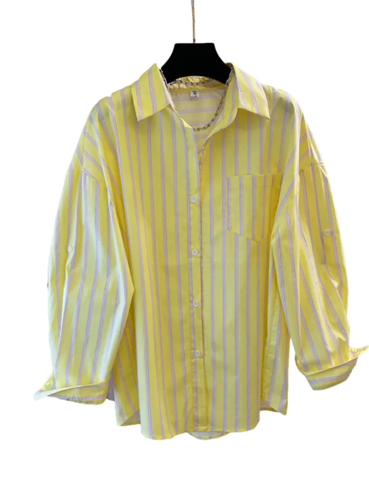 Long Sleeve Loose Blouse