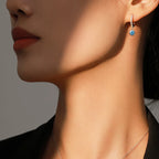 925 Sterling Silver Sparkling Circle Multicolour Crystal Hoop Earrings