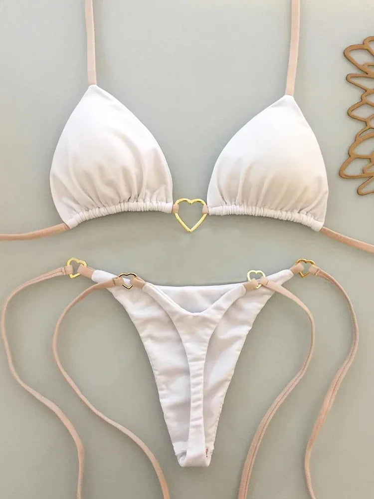 Sweetheart Contrast Bikini Set