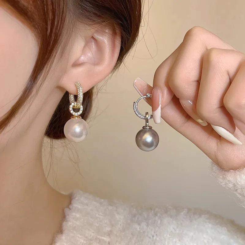 925 Sterling Silver Elegant Cubic Zirconia Drop Earrings