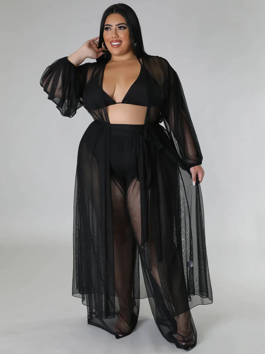 Wmstar Plus Bra Top and Pants Wide Leg Set