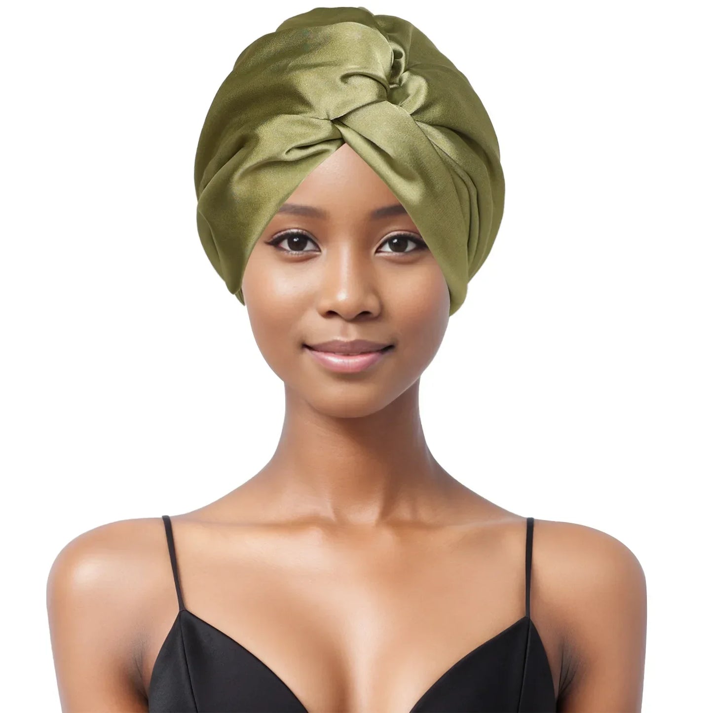 Double Layer Satin Turban Bonnet
