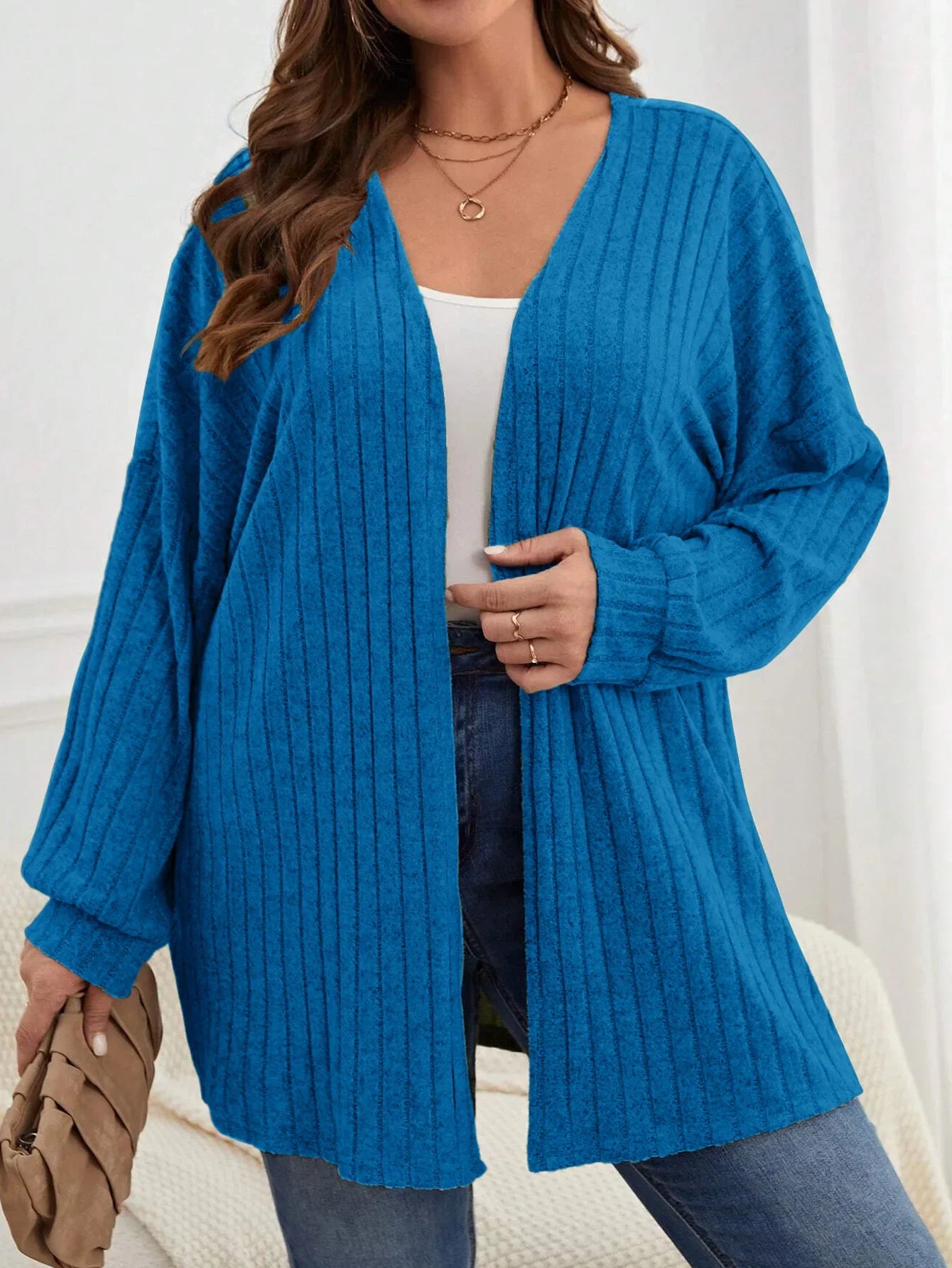Solid Color Loose Cardigan