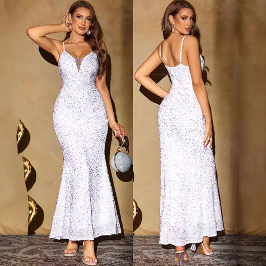 Sequin Bodycon Maxi Dress