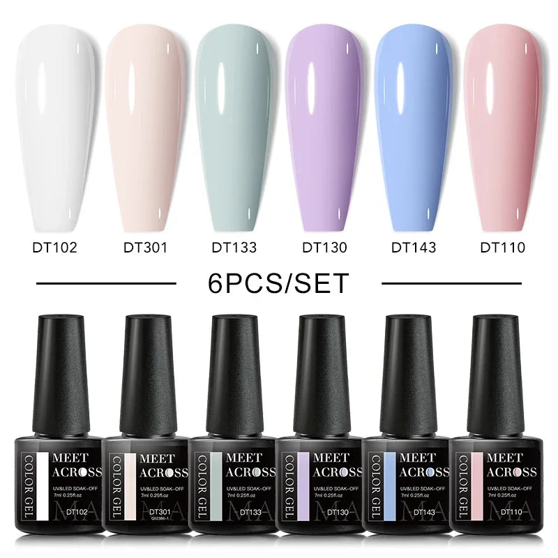 6Pcs Gel Nail Polish Set