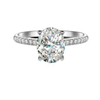 Oval Cut Moissanite Rings S925 Silver