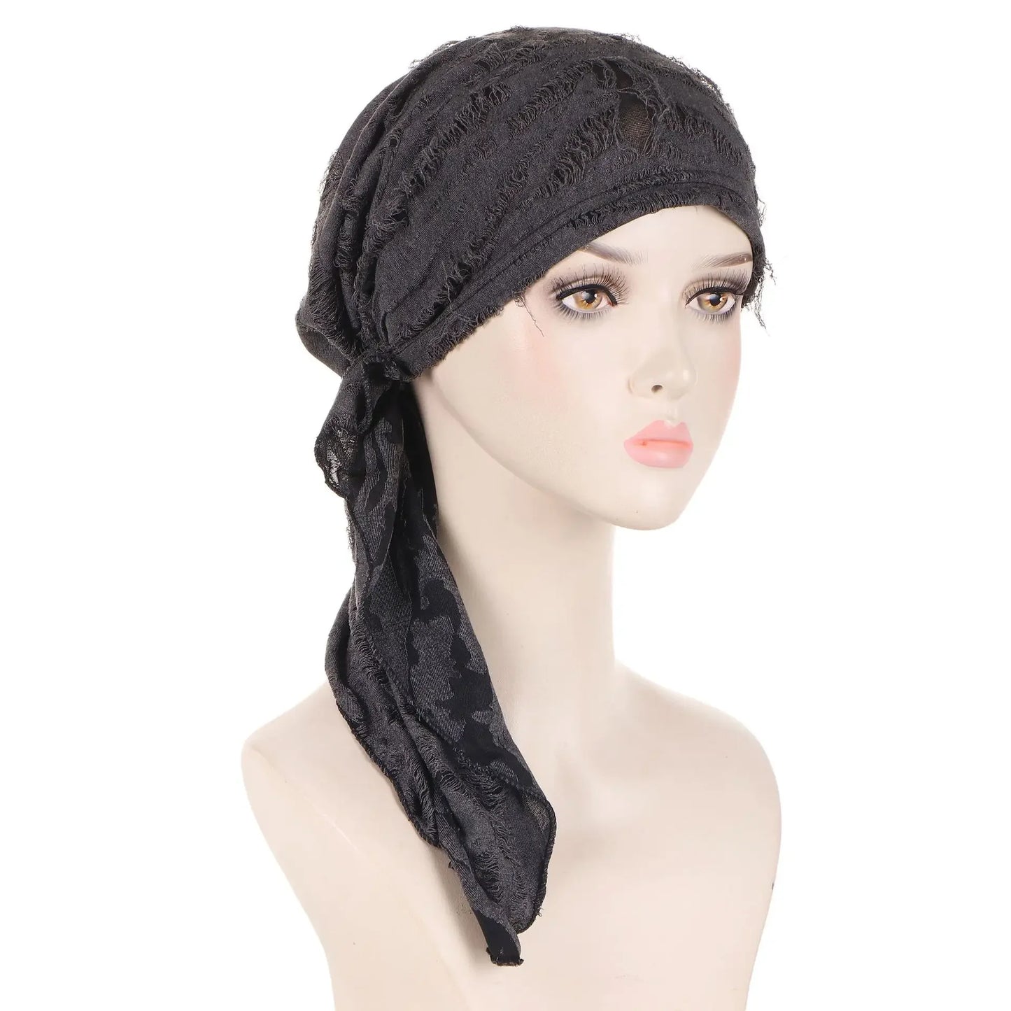 Shiny Glitter Elastic Solid Color Pre-Tied Hijabs Wrap Head Scarf Muslim Turban Bonnet for Women Inner Hat Turbantes Caps Mujer