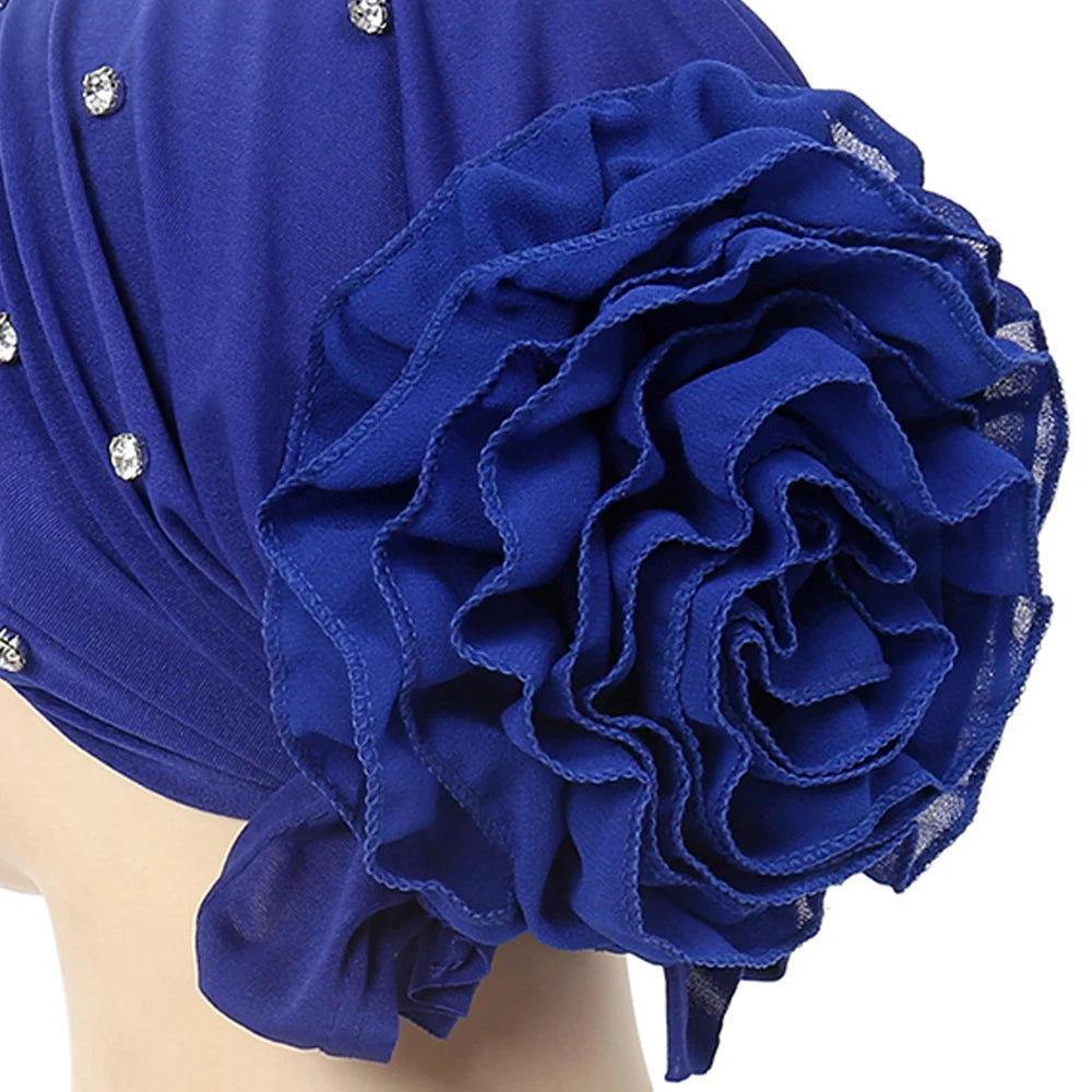 New Muslim Hijab Women Pre-Tied Inner Hijab Caps Soft Cotton Back Flower Muslim women hijab kebaya Islam Underscarf Hijabs femme