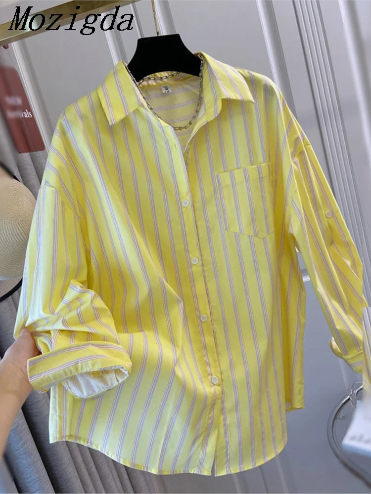 Long Sleeve Loose Blouse