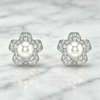 Flower Necklace Bracelet Earring Set