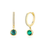 925 Sterling Silver Sparkling Circle Multicolour Crystal Hoop Earrings