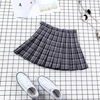 Pleated Plaid Skirt