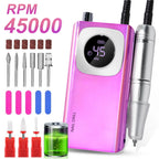 LIMEGIRL V4 45000RPM Electric Portable Nail Drill Machine Rechargeable for Gel Nails Polish Portable Nail File Manicure Tools