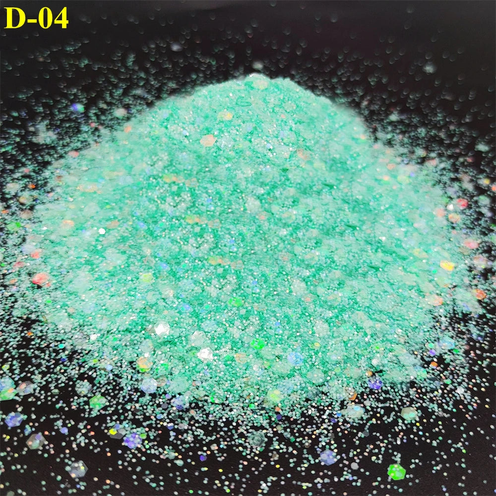 1KG Wholesale Mixed Size Holographic Nails Sequins Manicure Glitter Flakes Paillettes Nail Art Decorations Body/Face Glitter