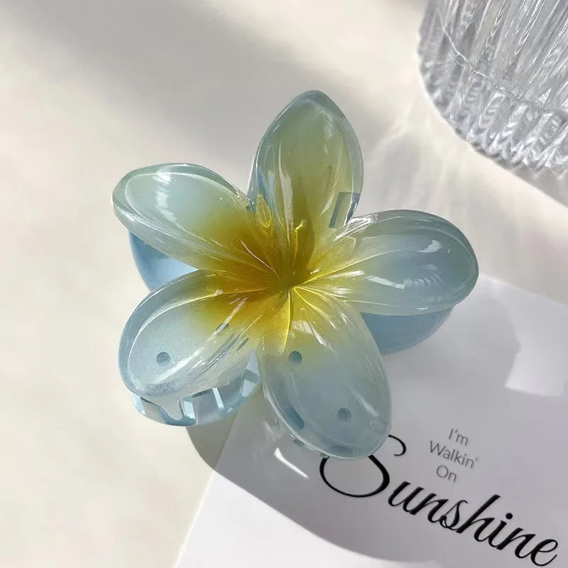 2026 New Vacation Egg Flower Hair Clips Hawaii Beach Claws Bohemian Hairpin for Girls Dopamine Y2k Hair Accessory