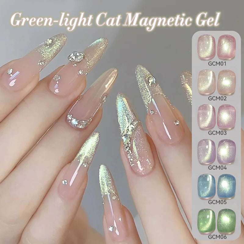 BORN PRETTY 10ml Water Light Cat Magnetic Gel Nail Polish Shining Super Sliver-light Holographics Soak Off UV Gel Varnish