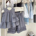 Ruffled Top and Wide-Leg Pant Set
