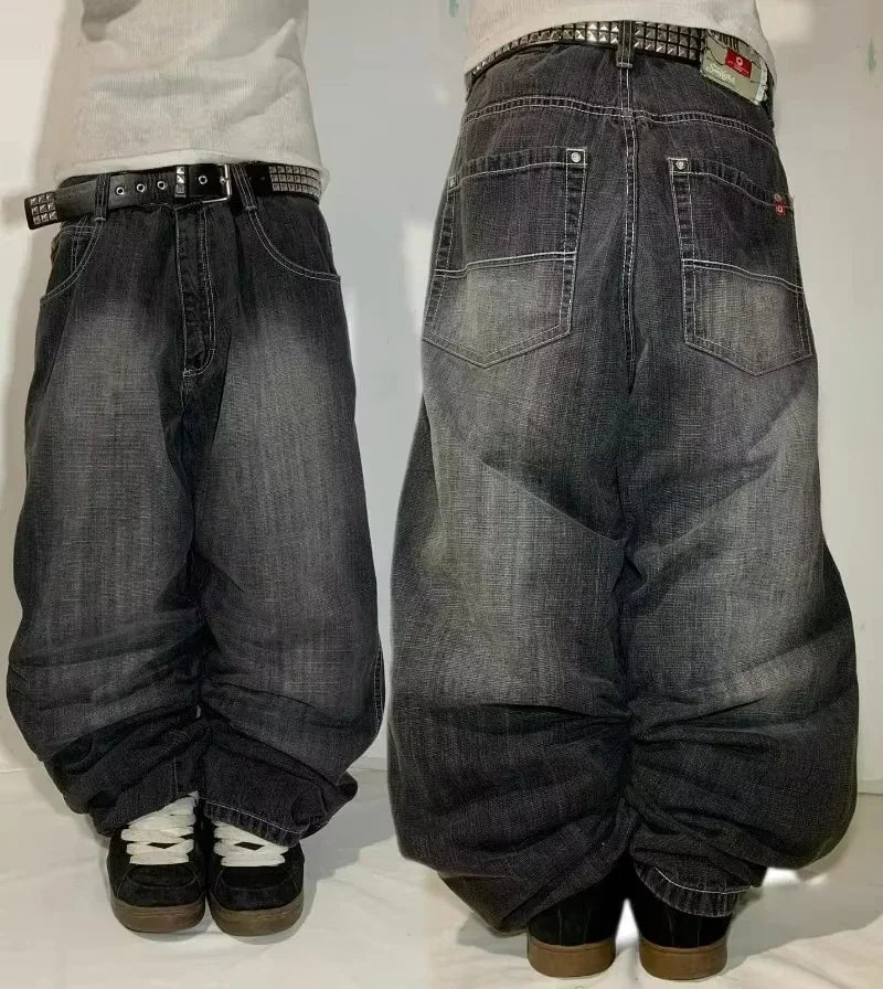 Embroidery Baggy Jeans