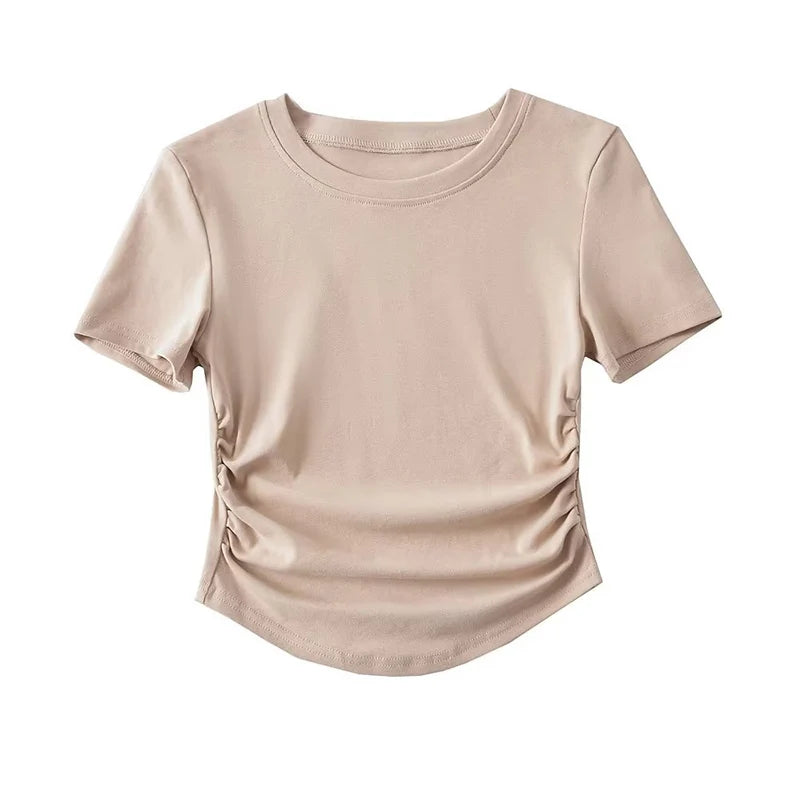Crew Neck Short Sleeve Cotton Tee