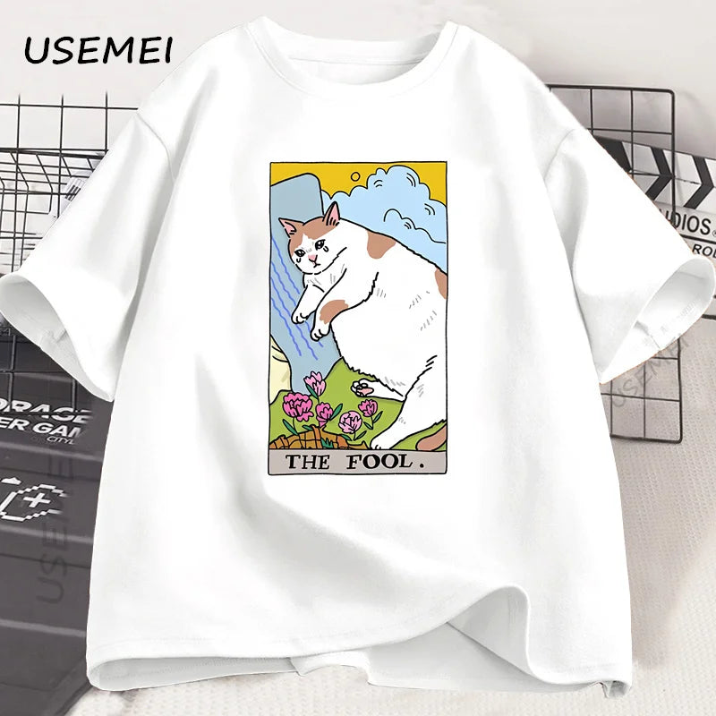 Sad Cat Meme The Fool Tarot Tee